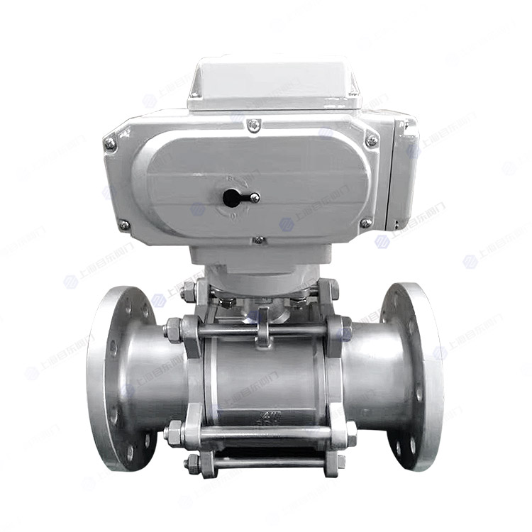 电动三片式法兰球阀