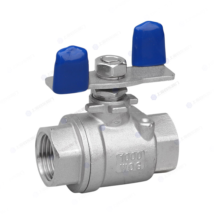 蝶型二片式丝扣球阀