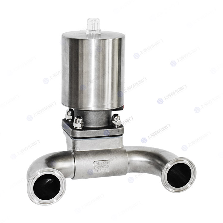 气动三通U型快装隔膜阀