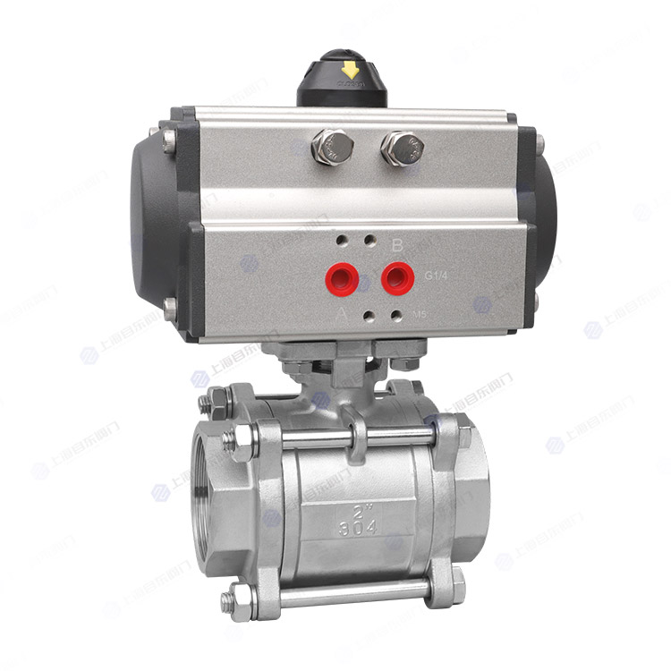 气动三片式球阀