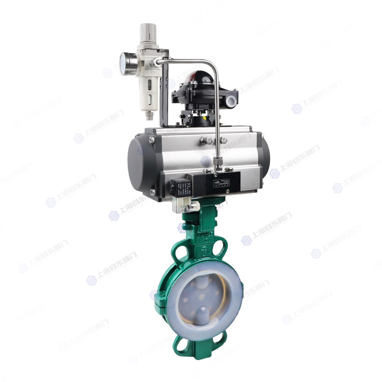 气动衬氟对夹蝶阀