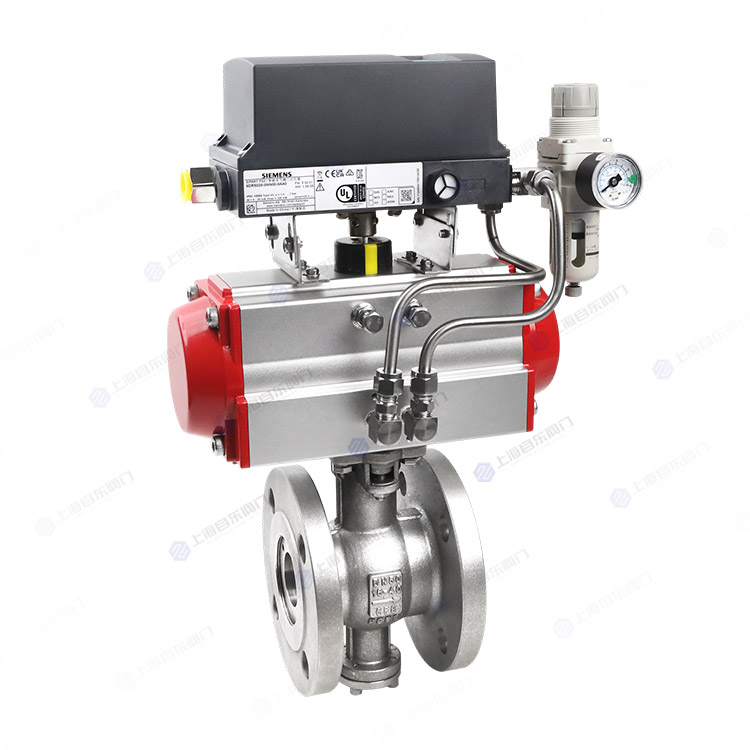 气动法兰V型球阀